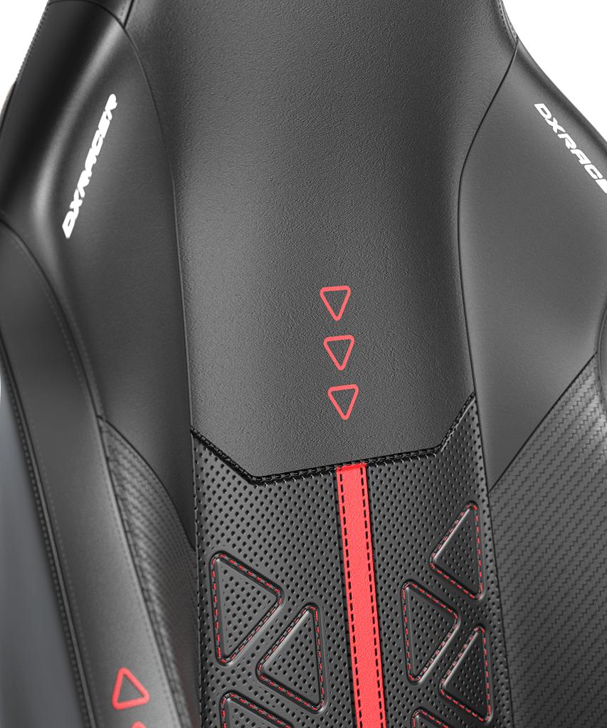 DXRACER MARTIAN Series Gaming Chair XL EPU Triangle Black Red