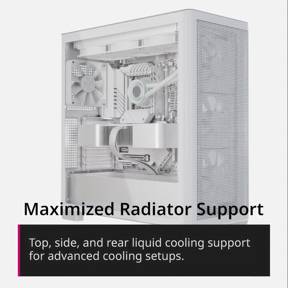 APNX C1-R ATX Mid Tower Case White | 4× 120mm Fans