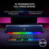 Razer Leviathan V2 X Compact Gaming Soundbar | Bluetooth 5.0 | USB-C | 14-Zone Chroma RGB | 20W - Black