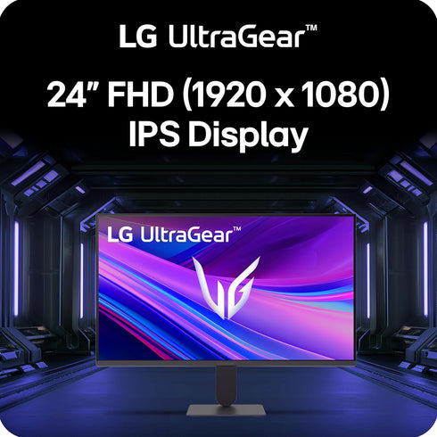 LG UltraGear 24G411A-B 24" FHD 144Hz 5ms GTG IPS LED FreeSync Gaming Monitor, Black