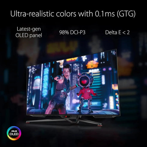 ASUS ROG Swift 41.5 Inch PG42UQ (3840 × 2160) OLED Flat 138Hz 0.1MS Gaming Monitor - Anigma