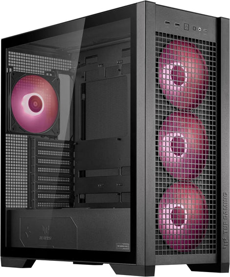 ASUS TUF Gaming GT302 ARGB Mid Tower Case Black (4x 120mm ARGB Fans Included) - Anigma