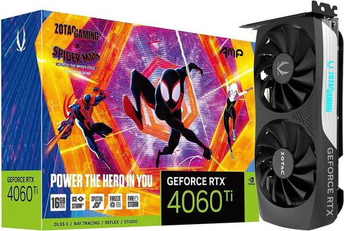 ZOTAC Gaming GeForce RTX 4060 Ti 16GB GDDR6 AMP Spider-Man: Across The Spider-Verse - Anigma