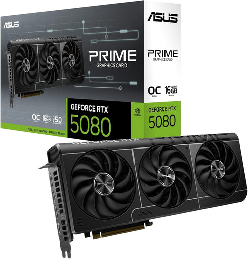 ASUS Prime GeForce RTX 5080 OC Edition 16GB GDDR7 Gaming Graphics Card