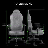 Razer Iskur V2 X Gaming Chair 2D Armrest 152° Recline Integrated Lumbar - Light Gray