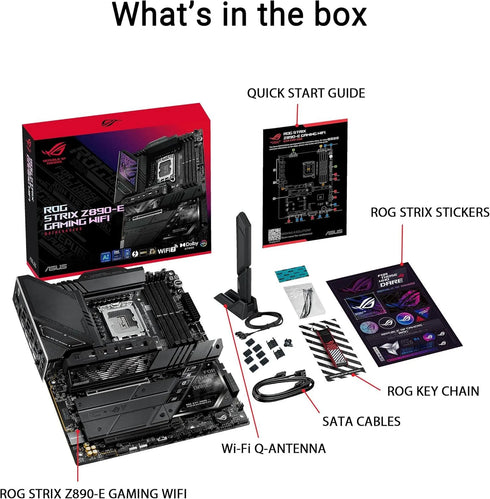 ASUS ROG Strix Z890-E Gaming WiFi Intel Z890 LGA 1851 ATX Motherboard, Advanced AI PC-Ready - Anigma