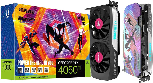 ZOTAC GAMING GeForce RTX 4060 Ti Twin Edge OC 8GB GDDR6 SPIDER-MAN: Across the Spider-Verse - Anigma