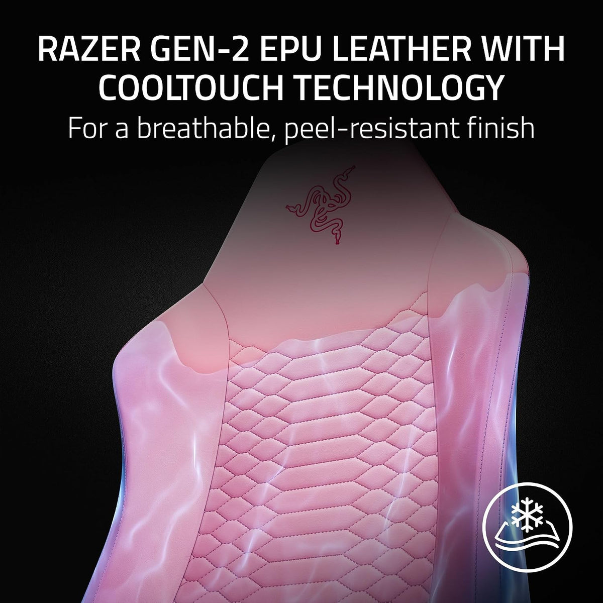 Razer Iskur V2 X NewGen Gaming Chair 2D Armrest EPU Leather CoolTouch 152° Recline - Quartz