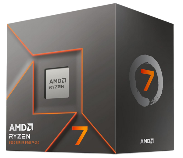 AMD Ryzen 7 8700F 8-Core, 16-Thread AM5 Desktop Processor (Max Boost 5.0 GHz) - Boxed with Wraith Stealth Cooler