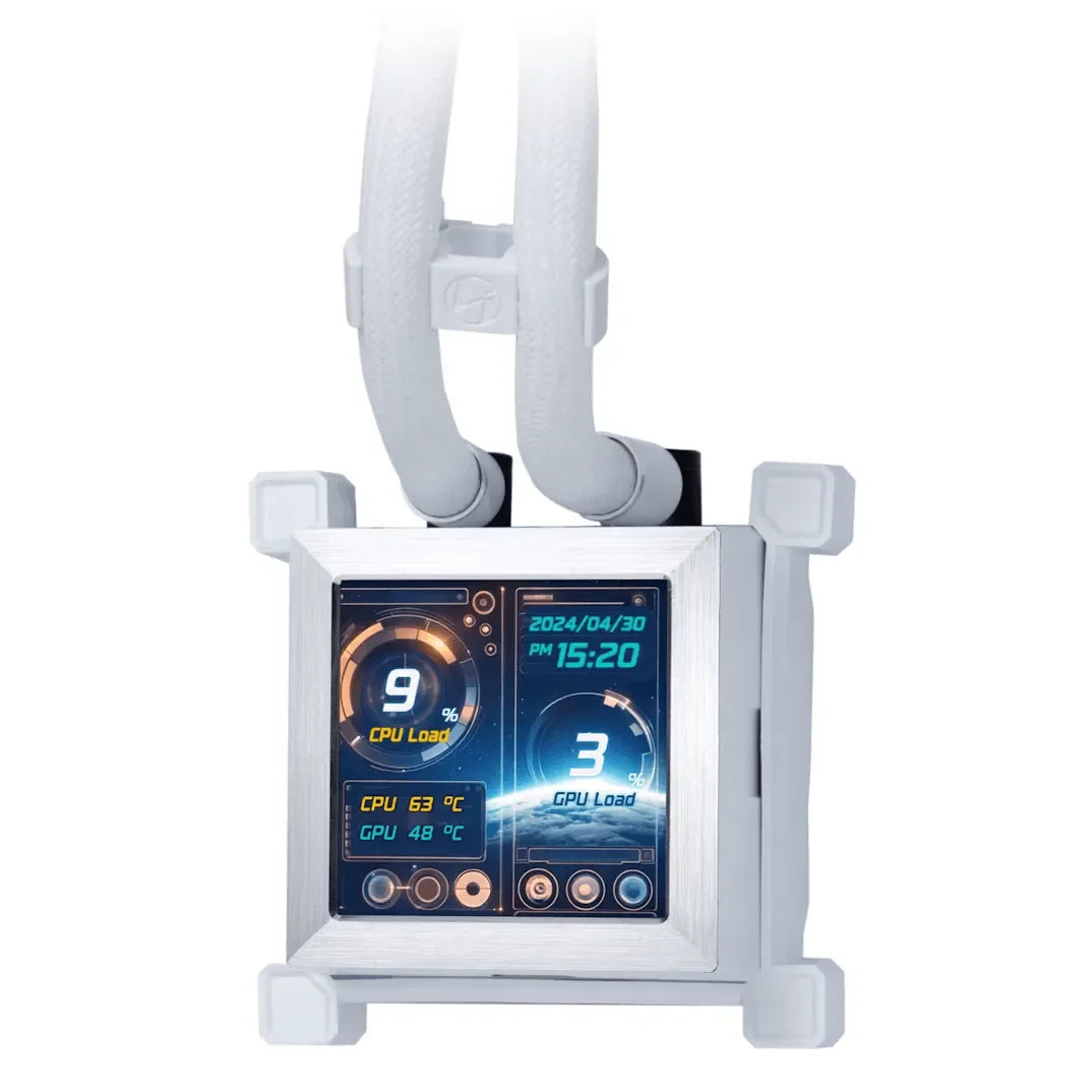 Lian Li HydroShift LCD 360mm AIO Liquid CPU Cooler White - Anigma