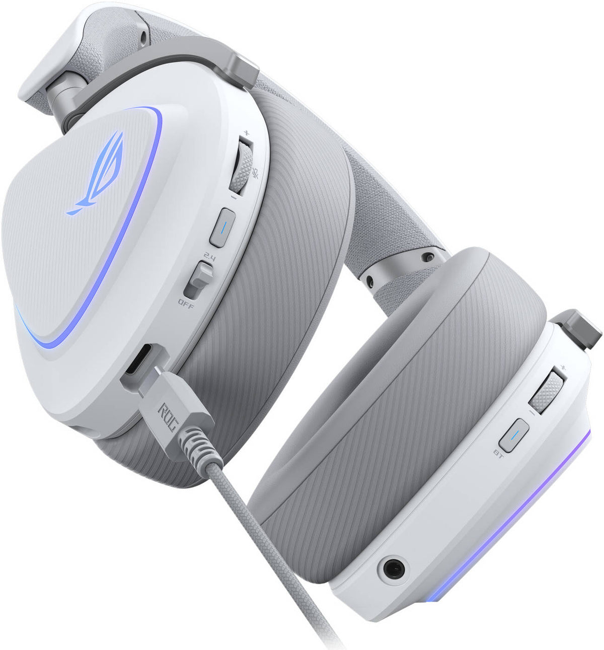 ASUS ROG Delta II Tri-Mode Wireless 318g 50mm Titanium Gaming Headset - White