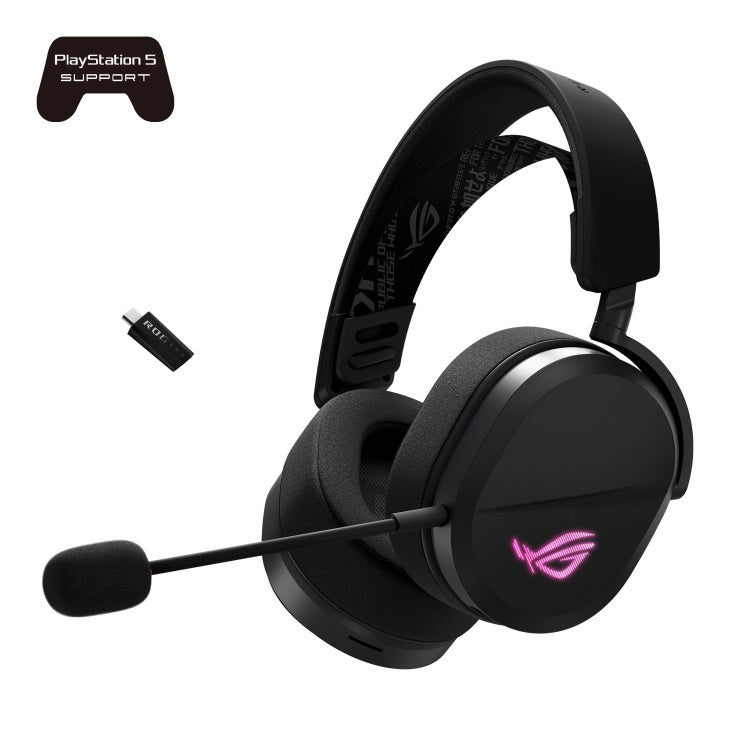 ASUS ROG Pelta Tri-Mode Wireless 309g 50mm Titanium Gaming Headset - Black