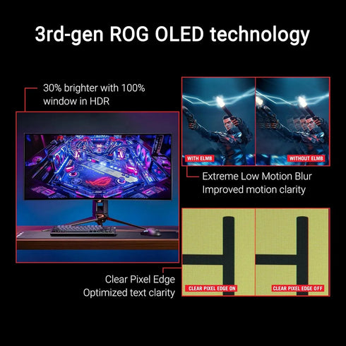 Asus ROG Swift OLED 39 Inch PG39WCDM (3440x 1440) Flat 240Hz 0.03MS Gaming Monitor - Anigma