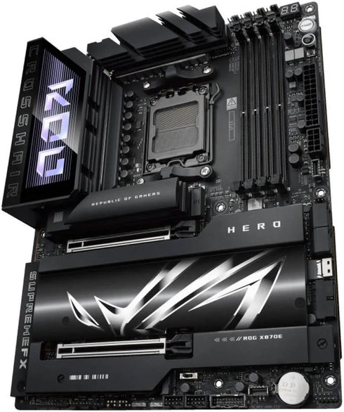 ASUS ROG CROSSHAIR X870E HERO AM5 ATX Motherboard Advanced AI PC-Ready - Anigma