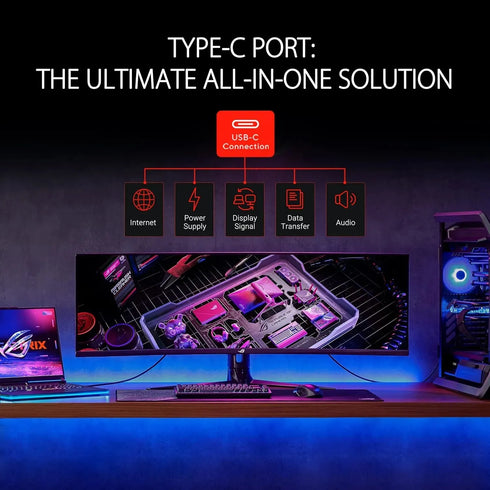 ASUS ROG Strix 49 Inch Ultra-wide XG49WCR Double QHD (5120 x 1440) VA Curved 165Hz 1MS Gaming Monitor - Anigma