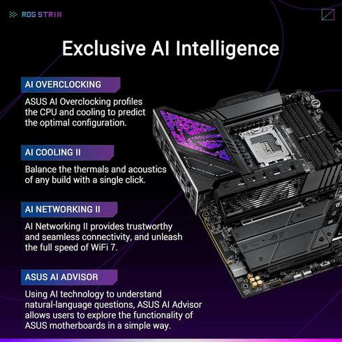 ASUS ROG Strix Z890-E Gaming WiFi Intel Z890 LGA 1851 ATX Motherboard, Advanced AI PC-Ready - Anigma