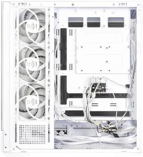 Zalman P40 DS ATX Mid-Tower PC Case - 9.1 in LCD Screen, 4 x ARGB Fans Preinstalled, Supports up to 10 Fans, 420mm GPU, 360mm Radiator, USB Type-C, Ultimate LCD Display Gaming PC Case, White