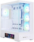 Zalman P40 DS ATX Mid-Tower PC Case - 9.1 in LCD Screen, 4 x ARGB Fans Preinstalled, Supports up to 10 Fans, 420mm GPU, 360mm Radiator, USB Type-C, Ultimate LCD Display Gaming PC Case, White