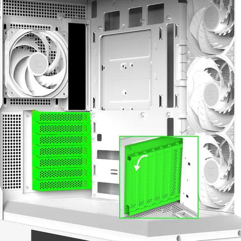 Zalman P40 DS ATX Mid-Tower PC Case - 9.1 in LCD Screen, 4 x ARGB Fans Preinstalled, Supports up to 10 Fans, 420mm GPU, 360mm Radiator, USB Type-C, Ultimate LCD Display Gaming PC Case, White