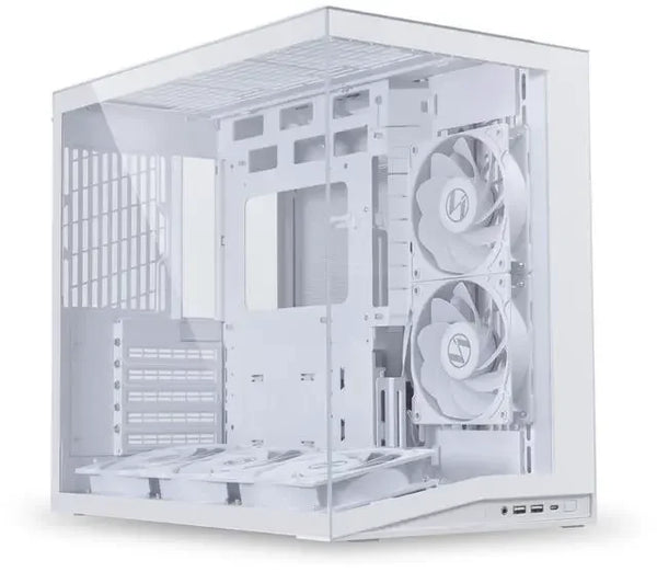 Main image of LIAN LI O11D MINI V2 Flow | Compact ATX Mid-Tower Airflow Computer Case | Panoramic View | High-Performance Airflow | Includes 5 x 120mm Reverse Blade Fans | Cable Management | White (O11DMIV2FW)