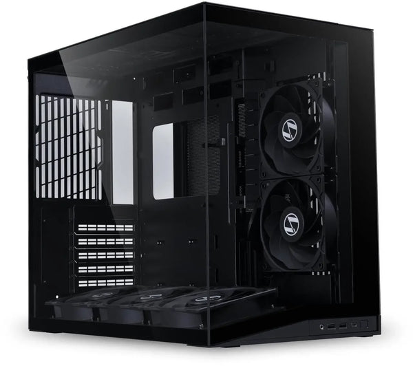 Main image of LIAN LI O11D MINI V2 Flow | Compact ATX Mid-Tower Airflow Computer Case | Panoramic View | High-Performance Airflow | Includes 5 x 120mm Reverse Blade Fans | Cable Management | Black (O11DMIV2FX)