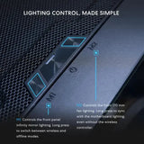 Lian Li LANCOOL 217 INF Black Infinity Mirror Computer Case, Mid-Tower ATX PC Case, Black