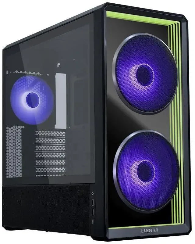 Lian Li LANCOOL 217 INF Black Infinity Mirror Computer Case, Mid-Tower ATX PC Case, Black