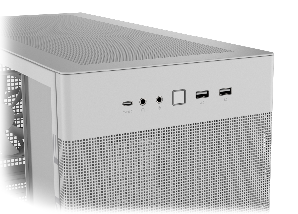 ASUS Prime AP201 TG Black - Front I/O