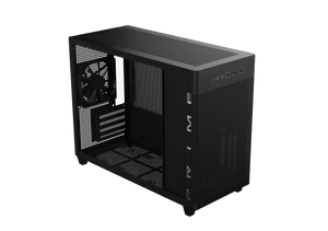 ASUS Prime AP201 Tempered Glass MicroATX Case | 33L | 360mm Rad | 338mm GPU | USB-C 10Gbps | Black