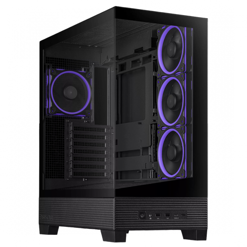 Asus A31 Plus TG ARGB Mid-Tower Case – Black, Dual Tempered Glass, BTF Hidden-Connector Support, 4x Pre-installed ARGB Fans