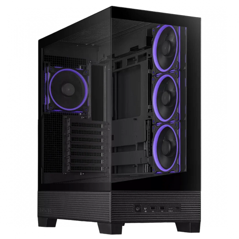 Asus A31 Plus TG ARGB Mid-Tower Case – Black, Dual Tempered Glass, BTF Hidden-Connector Support, 4x Pre-installed ARGB Fans