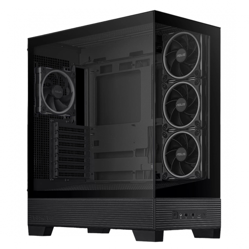 Asus A31 Plus TG ARGB Mid-Tower Case – Black, Dual Tempered Glass, BTF Hidden-Connector Support, 4x Pre-installed ARGB Fans
