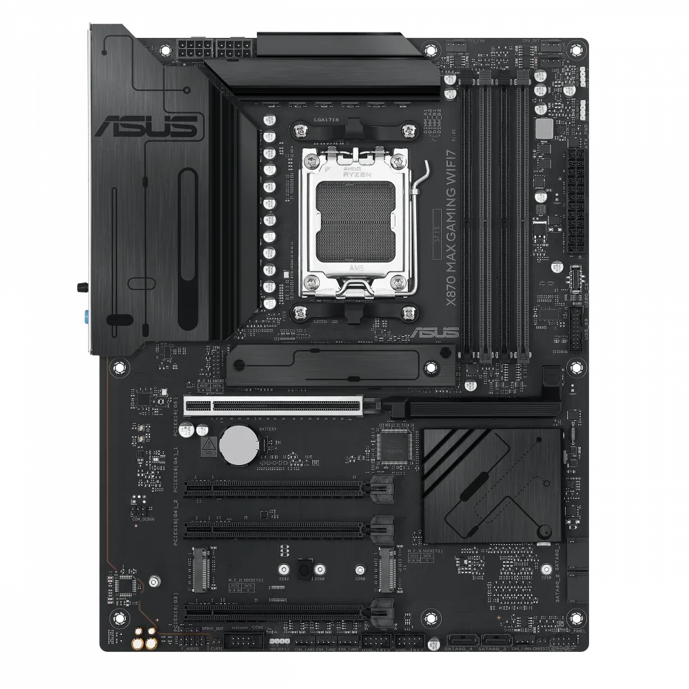 ASUS X870 MAX Gaming WIFI7 Motherboard, Black - Anigma