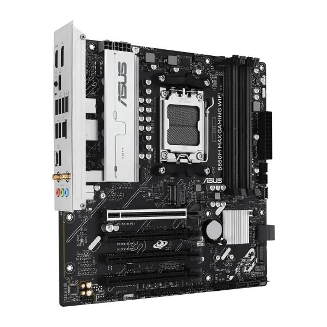 ASUS B850M MAX Gaming WiFi Motherboard, AMD B850 Chipset, AMD Micro-ATX Motherboard,DDR5, PCIe 5.0 Support, AI Ready, Black | 90MB1LL0-M0EAY - Anigma