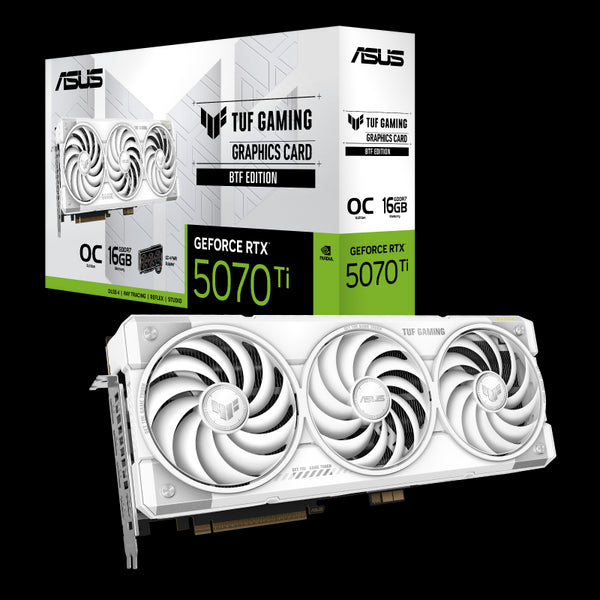 ASUS TUF Gaming NVIDIA GeForce RTX 5070 Ti 16GB GDDR7 BTF White OC Edition Graphics card, 28 Gbps 256-bit