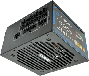 Anigma 1000W Gold Fully Modular ATX 3.1 Compatible PCIE 5.1 Ready Power Supply Black