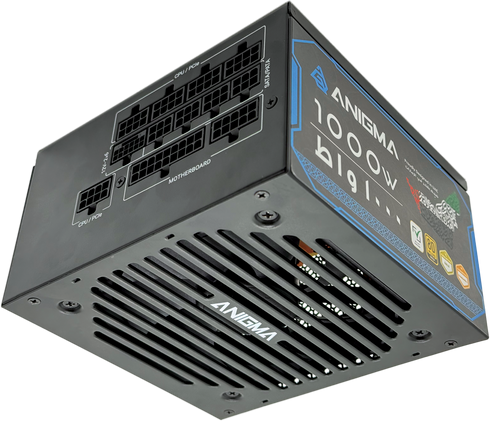 Anigma 1000W Gold Fully Modular ATX 3.1 Compatible PCIE 5.1 Ready Power Supply Black