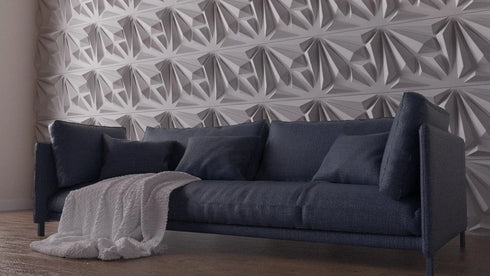 Anigma 3D PVC Wall Panels, Arrow Shape, Black/White, Easy Installation, 12 pieces - Anigma