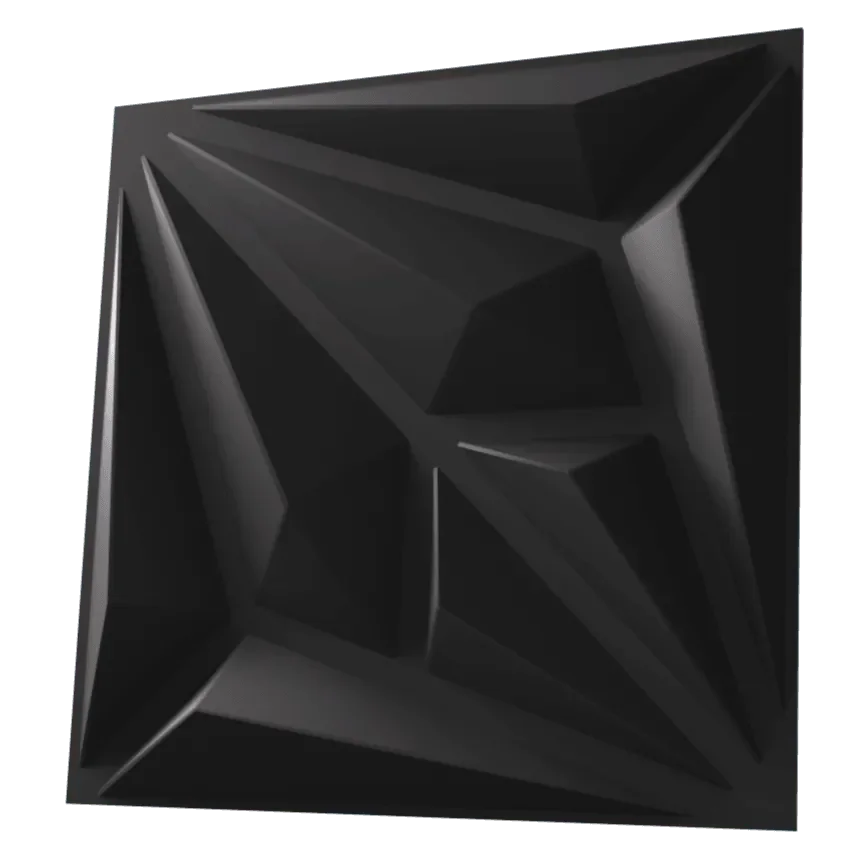 Anigma 3D PVC Wall Panels, Arrow Shape, Black/White, Easy Installation, 12 pieces - Anigma