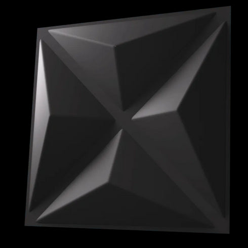 Anigma 3D PVC Wall Panels, Quadro Shape, Black/White, Easy Installation, 12 pieces - Anigma