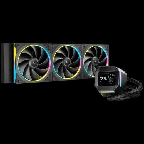 DEEPCOOL AIO LM360 A-RGB Customizable 2.4" IPS LCD Screen Liquid Cooler - Black