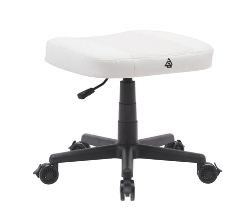 Anigma Footrest White, with Lockable Wheels & Gas Lift - Anigma