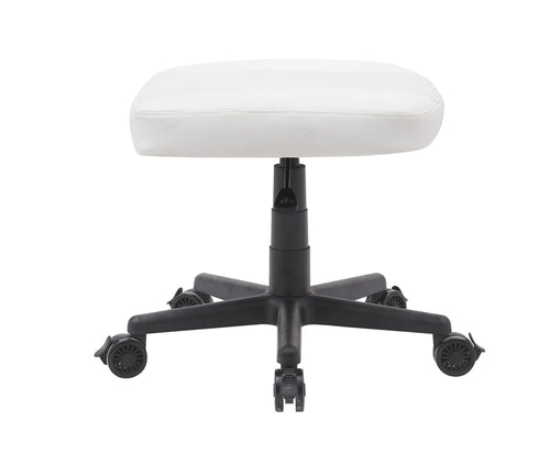 Anigma Footrest White, with Lockable Wheels & Gas Lift - Anigma