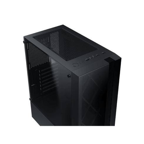 Xigmatek Duke ATX Mid-Tower Gaming Case – Black, Tempered Glass Front & Side Panels, 4x Pre-Installed RGB Fans, 360mm Radiator Support