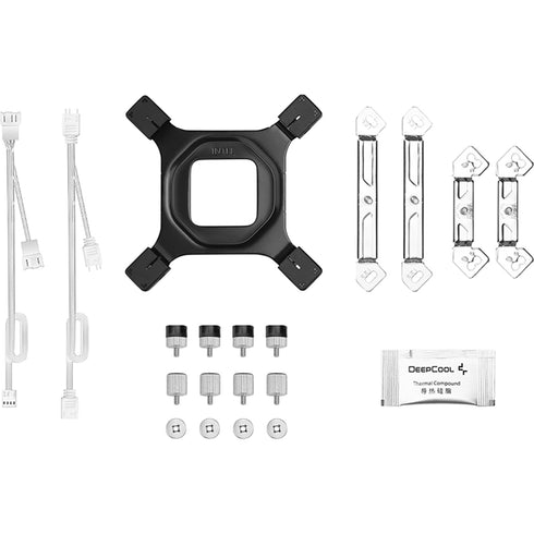 DEEPCOOL AG620 V2 White CPU Cooler 2 x 120mm ARGB Fan, Support Intel LGA 1851/ 1700-1200-1151-1150-1155, AMD AM5-AM4