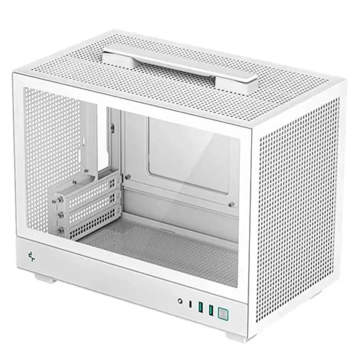 DEEPCOOL CH160 Portable High-Airflow Mini Tower Case White (No Fans Included) - Anigma
