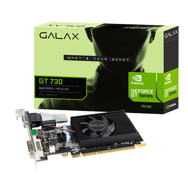 GALAX GeForce GT 730 Graphics Card, 4GB DDR3 128-bit Memory