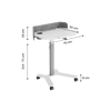 Navodesk GO Standing Desk White | Gas-Spring | 71-114.5cm | Tilt | Lockable Casters | Cup Holder