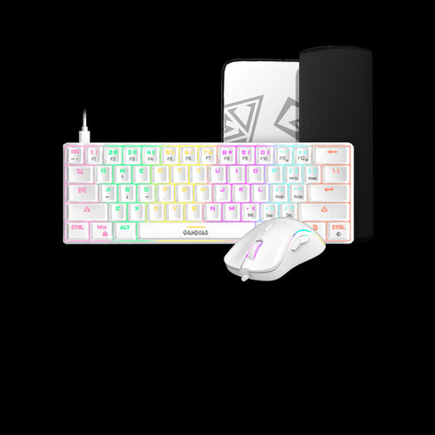 Gamdias HERMES E4 3-IN-1 Gaming Keyboard And Mouse White (Combo) - Anigma