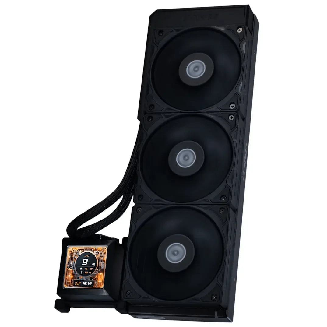 Lian Li HydroShift LCD 360mm AIO Liquid CPU Cooler Black - Anigma